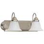 Ballerina; 2 Light; 18 in.; Vanity with Alabaster Glass Bell Shades