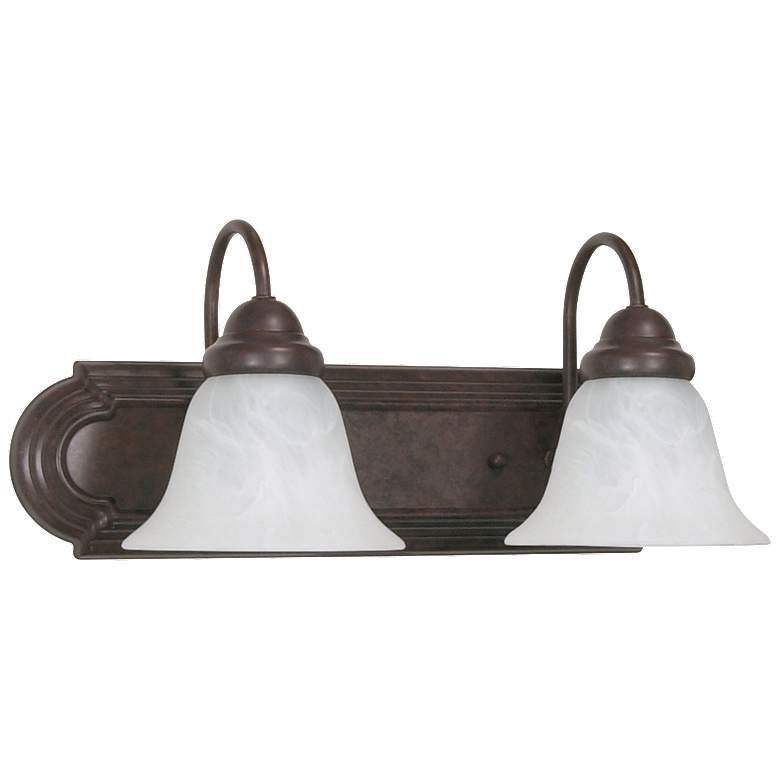 Image 1 Ballerina; 2 Light; 18 in.; Vanity with Alabaster Glass Bell Shades