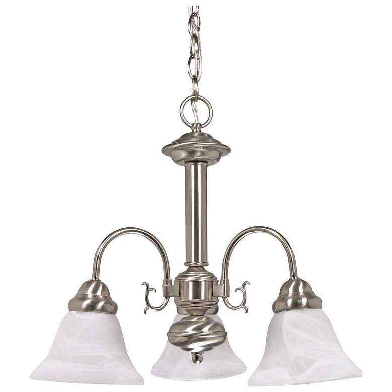 Image 1 Ballerina; 3 Light; 20 in.; Chandelier with Alabaster Glass Bell Shades