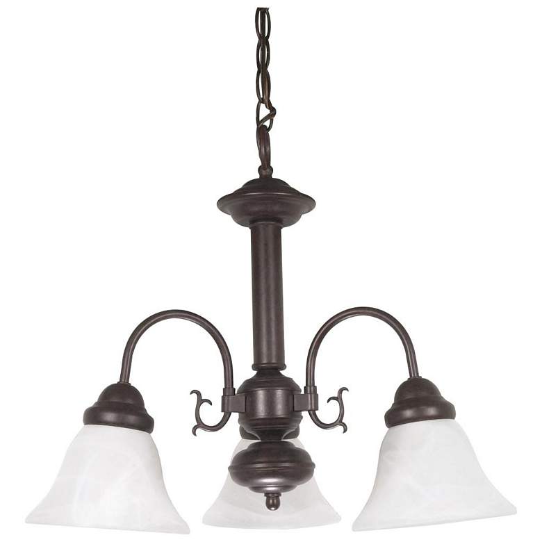 Image 1 Ballerina; 3 Light; 20 in.; Chandelier with Alabaster Glass Bell Shades