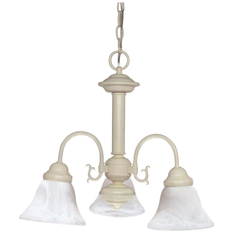 Image 1 Ballerina; 3 Light; 20 in.; Chandelier with Alabaster Glass Bell Shades
