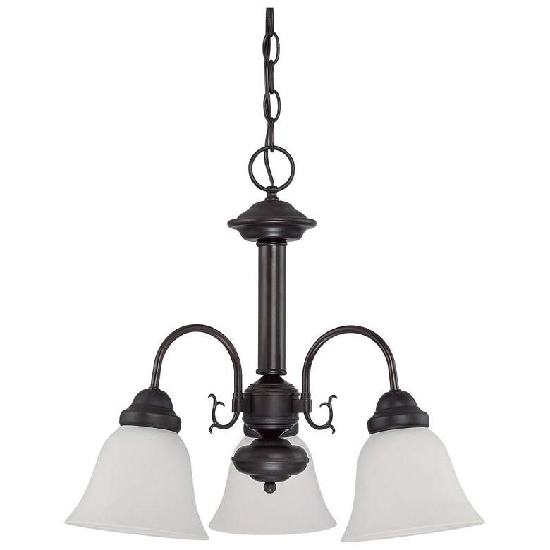 Image 1 Ballerina; 3 Light; 20 in.; Chandelier with Frosted White Glass
