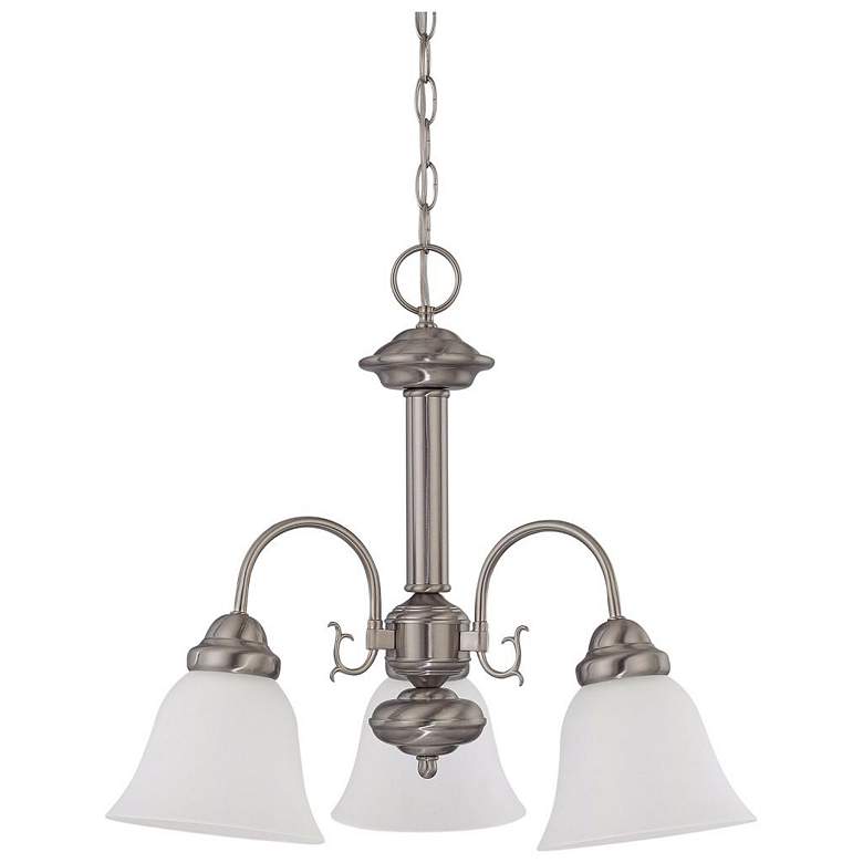 Image 1 Ballerina; 3 Light; 20 in.; Chandelier with Frosted White Glass