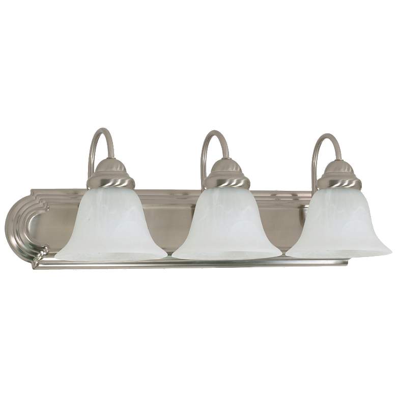 Image 1 Ballerina; 3 Light; 24 in.; Vanity with Alabaster Glass Bell Shades
