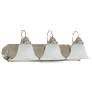 Ballerina; 3 Light; 24 in.; Vanity with Alabaster Glass Bell Shades