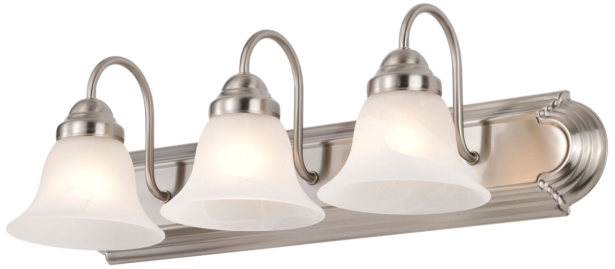 Image 7 Ballerina; 3 Light; 24 in.; Vanity with Alabaster Glass Bell Shades more views