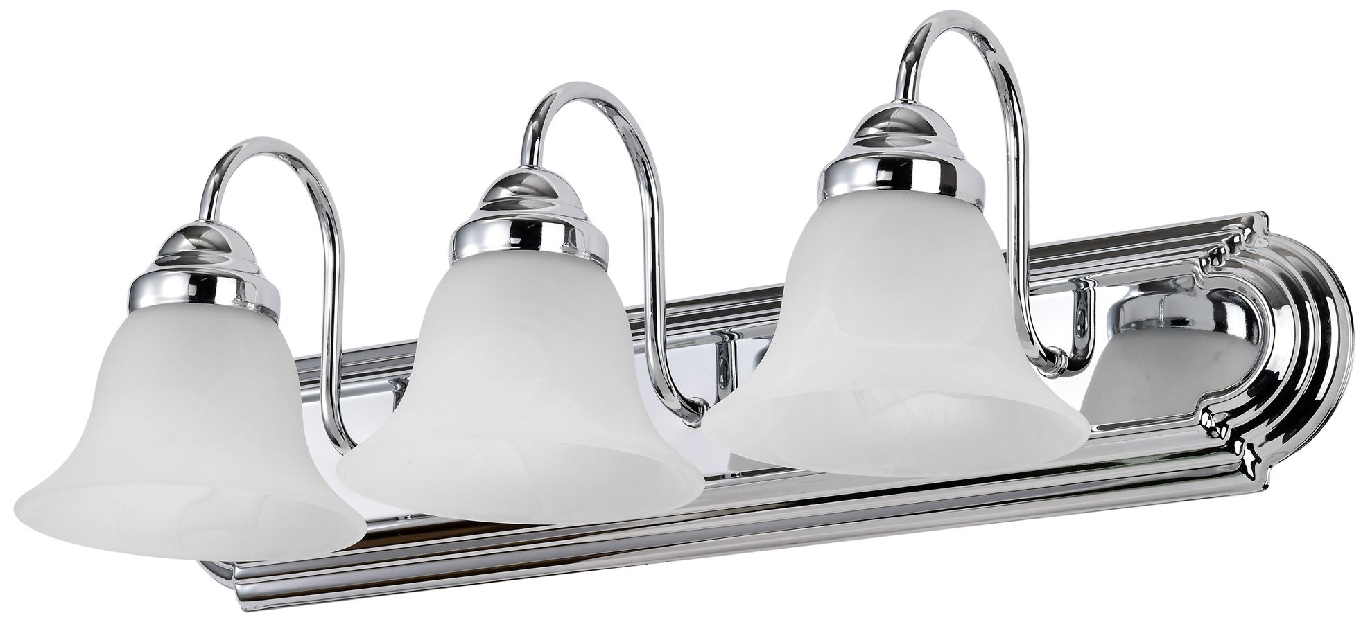 Image 6 Ballerina; 3 Light; 24 in.; Vanity with Alabaster Glass Bell Shades more views