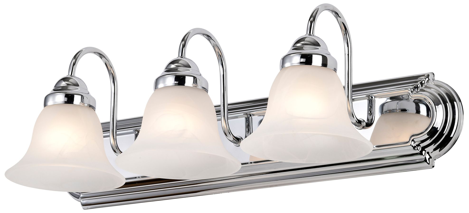 Image 7 Ballerina; 3 Light; 24 in.; Vanity with Alabaster Glass Bell Shades more views