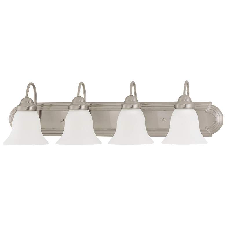 Image 1 Ballerina; 4 Light; 30 in.; Vanity with Frosted White Glass