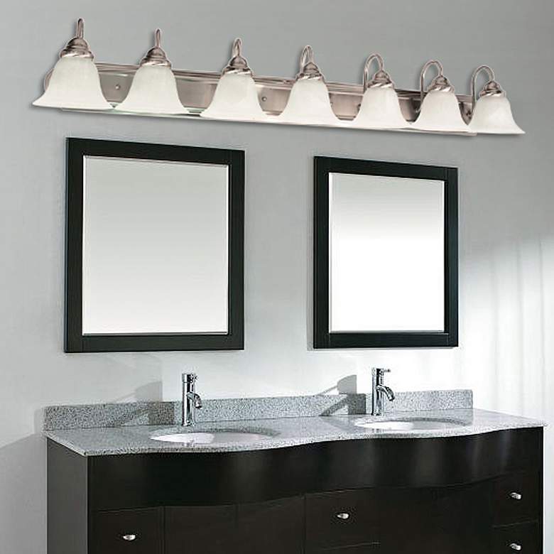 Image 1 Ballerina 48" Wide Brushed Nickel 7-Light Bath Light