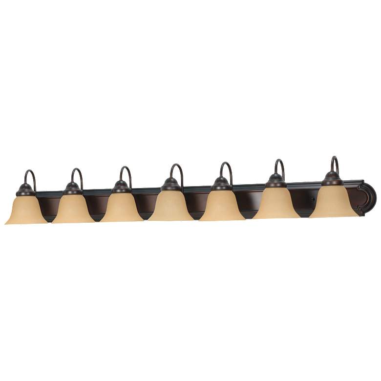 Image 1 Ballerina 48" Wide Mahogany Bronze 7-Light Vanity Bath Light