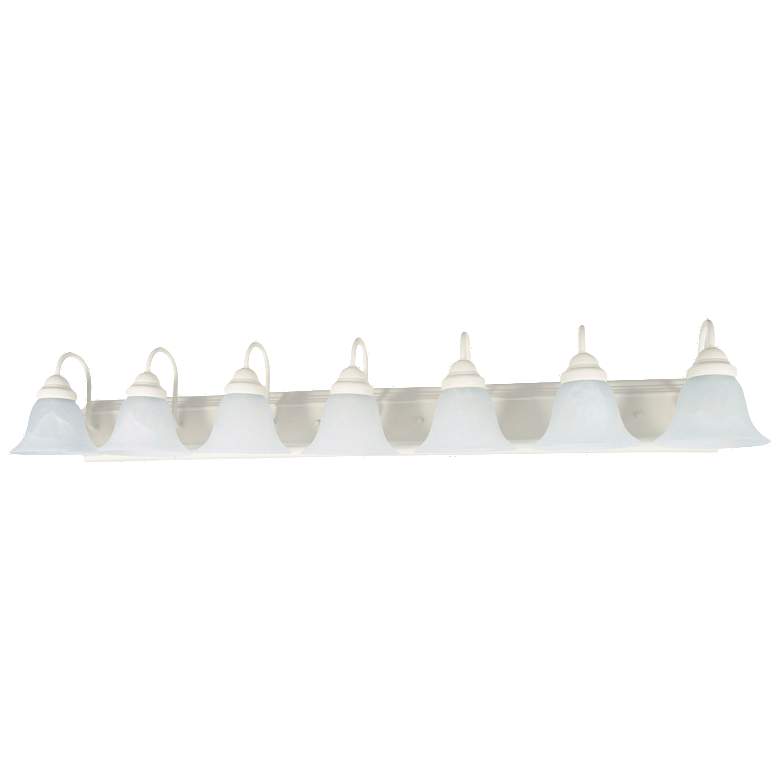 Image 1 Ballerina 48" Wide Textured White 7-Light Bath Light