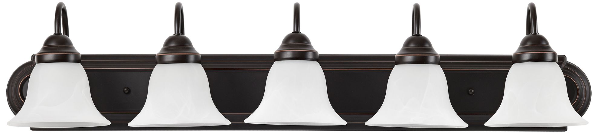 Image 2 Ballerina; 5 Light; 36 in.; Vanity with Alabaster Glass Bell Shades more views