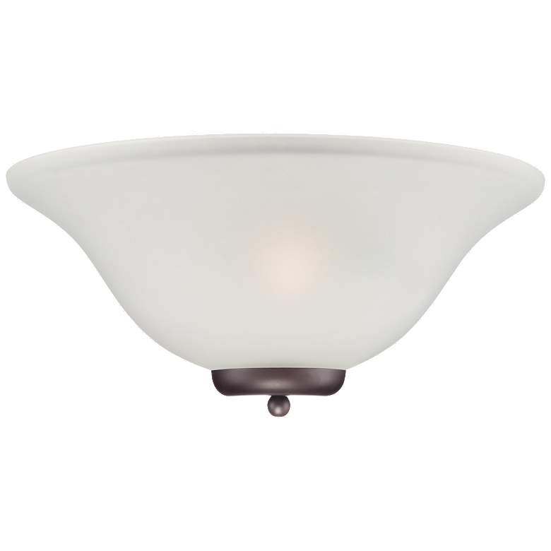 Image 1 Ballerina 7" High Mahogany Bronze Frosted Glass Wall Sconce