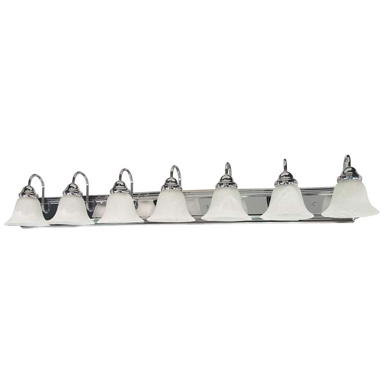 Image 1 Ballerina 7 Light 48" Vanity with Alabaster Glass - Polished Chrome
