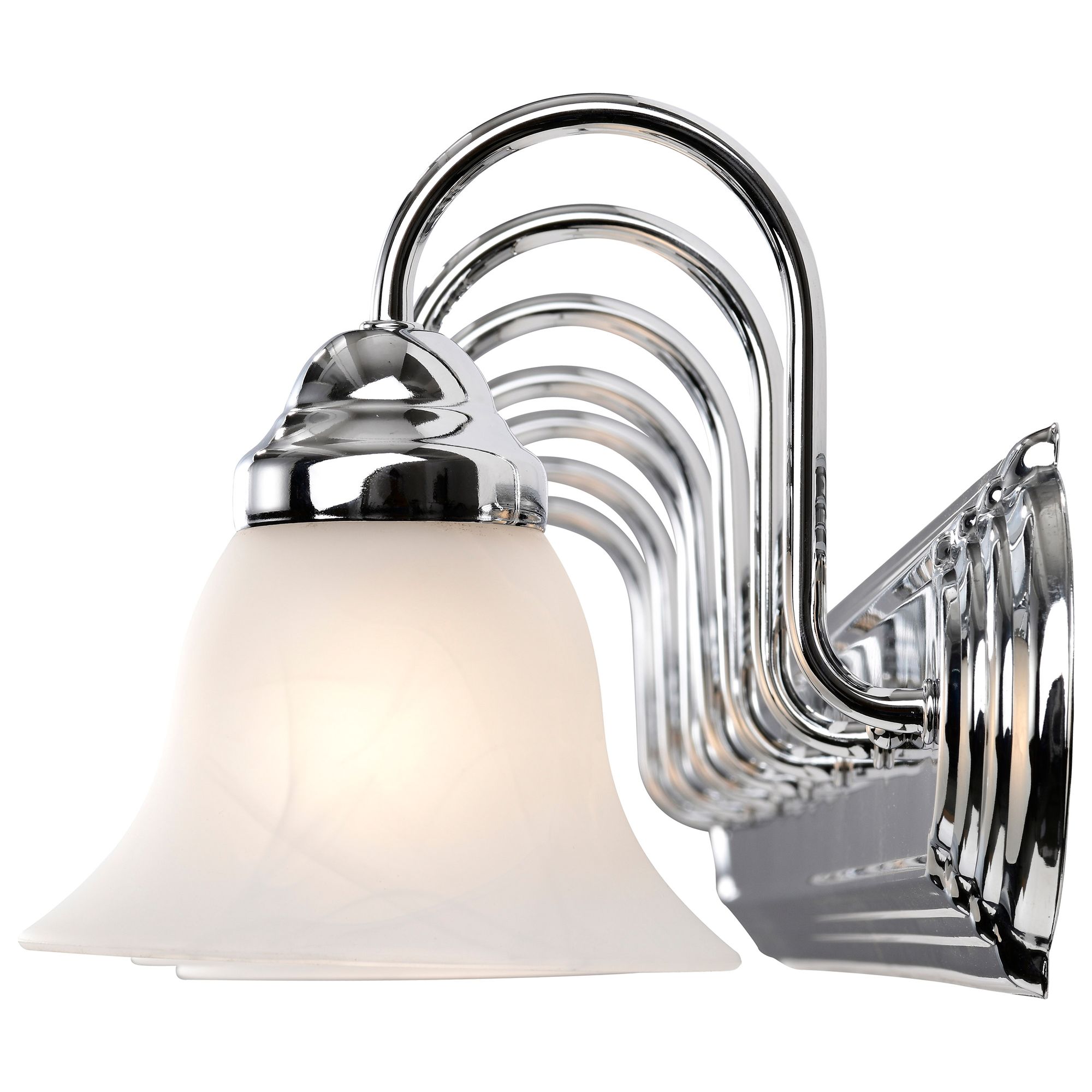 Image 7 Ballerina  7 Light 48" Vanity with Alabaster Glass - Polished Chrome more views