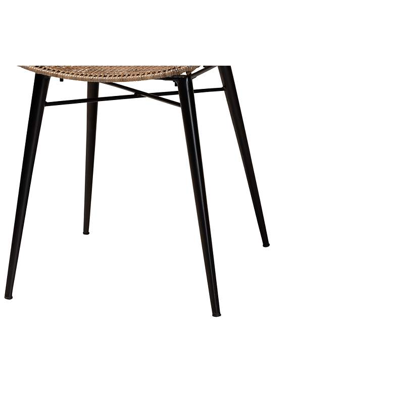 Image 4 Ballerina Graywashed Rattan Dining Chairs Set of 2 more views