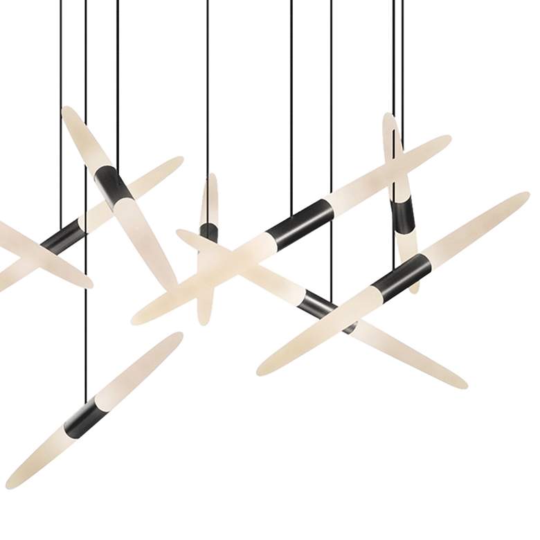 Image 3 Ballet 27 1/4"W 13-Light Spreader Satin Black LED Pendant more views