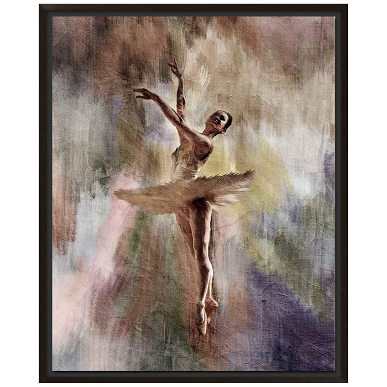 Image 1 Ballet Dancer 30 inch High Giclee Canvas Framed Wall Art