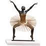 Ballet Dancer Grande Plie 14 1/2" High Bronze-Gold Statue