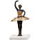 Ballet Dancer Pirouette 14 1/4" High Bronze and Gold Statue
