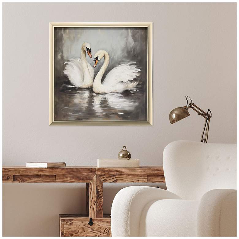 Image 4 Ballet of the Swans I 26"W x 26"H Traditional Framed Art more views