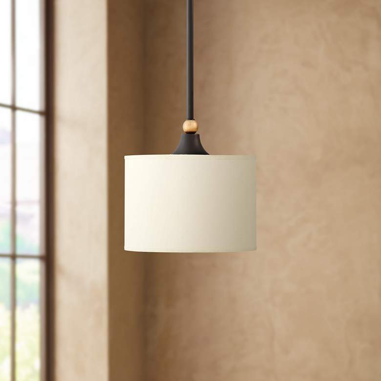 Image 1 Ballinger 8" Wide English Bronze and Warm Brass Mini Pendant