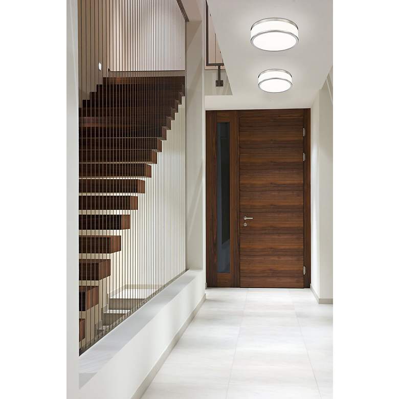 Image 2 Ballord 12" Wide Brushed Nickel LED Ceiling Light more views