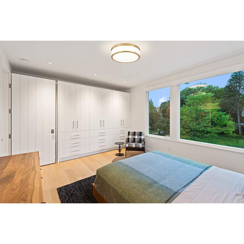 Image 4 Ballord 12" Wide Modern Gold LED Ceiling Light more views