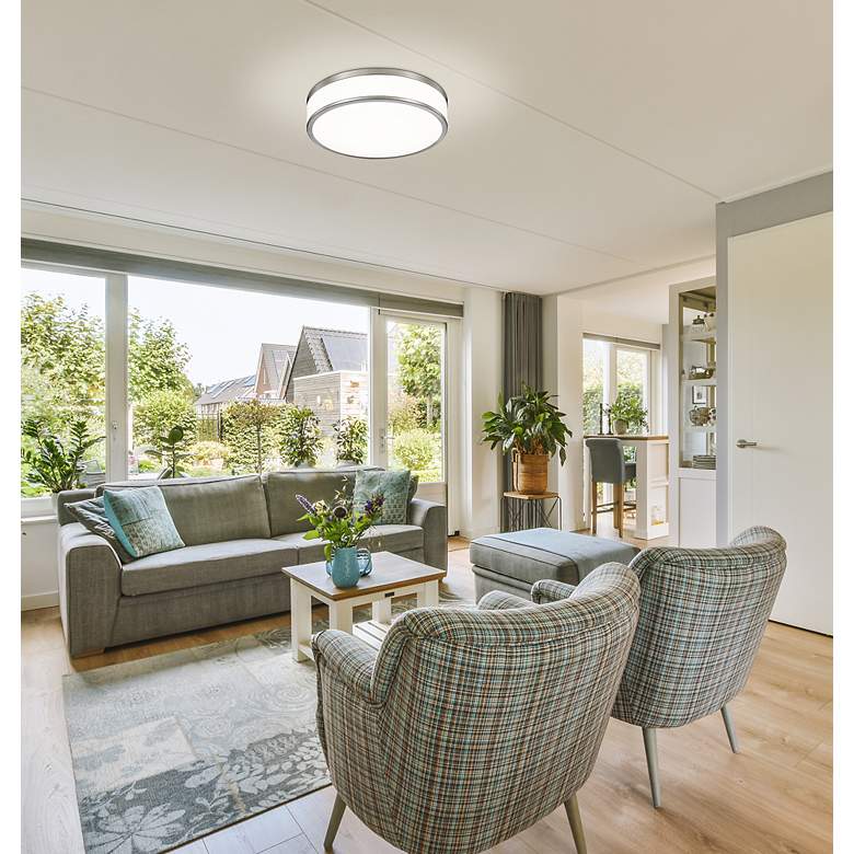 Image 3 Ballord by Z-Lite Brushed Nickel LED 16 inch 1 Light Flush Mount more views