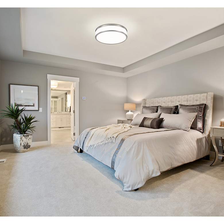 Image 4 Ballord by Z-Lite Brushed Nickel LED 16 inch 1 Light Flush Mount more views
