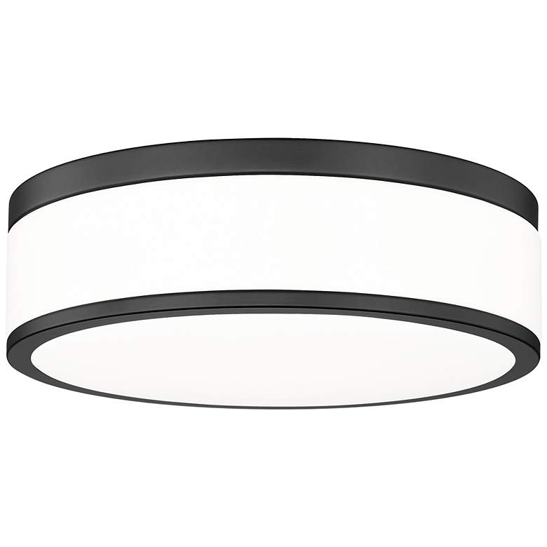 Image 1 Ballord by Z-Lite Matte Black LED 12 inch 1 Light Flush Mount