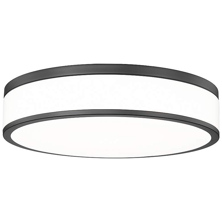 Image 1 Ballord by Z-Lite Matte Black LED 16 inch 1 Light Flush Mount