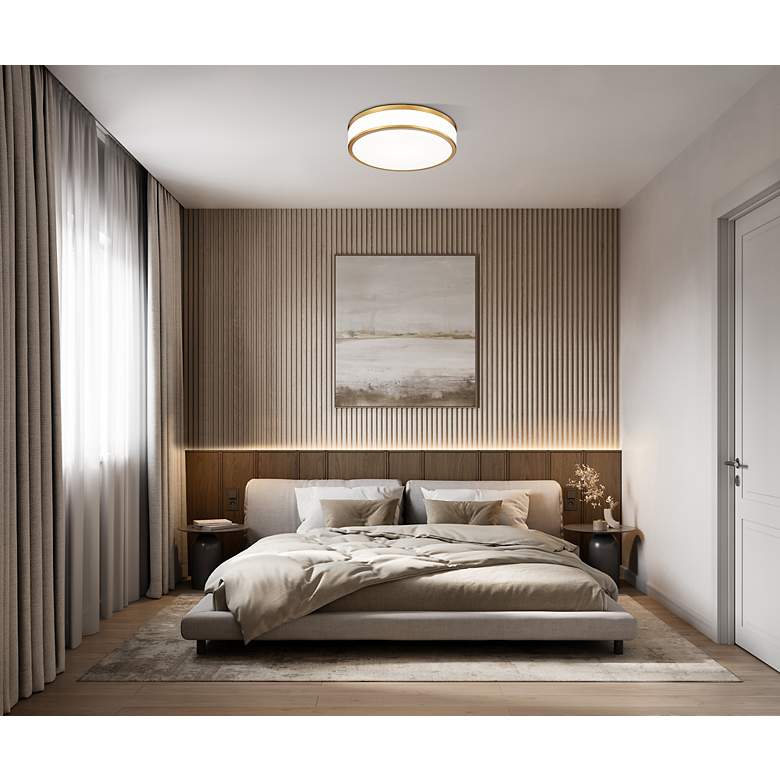 Image 4 Ballord by Z-Lite Modern Gold LED 16 inch 1 Light Flush Mount more views