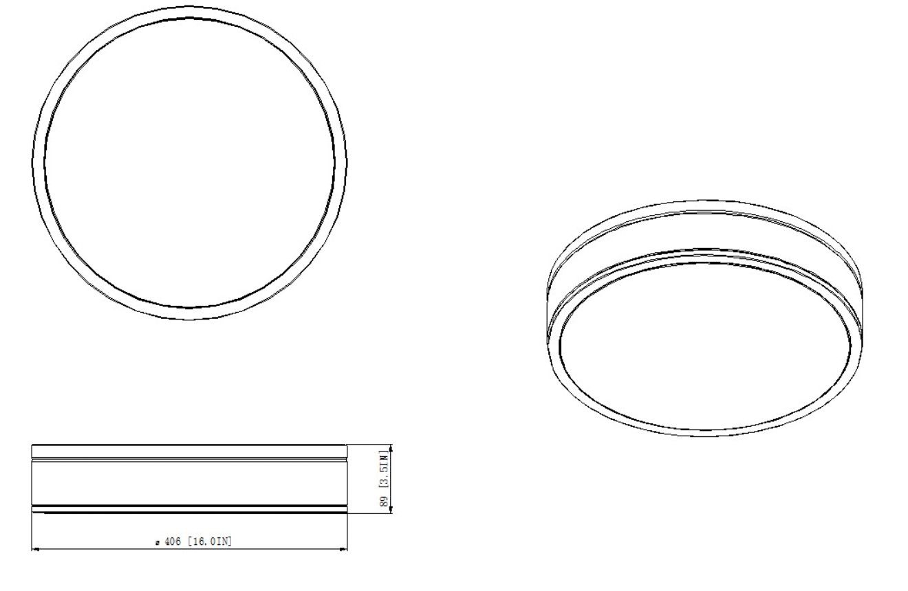 Ballord by Z-Lite Modern Gold LED 16 inch 1 Light Flush Mount