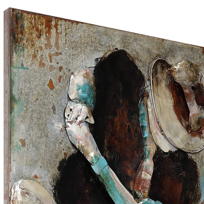 Image 2 Ballroom Dancers 48" High Mixed Media Dimensional Wall Art more views