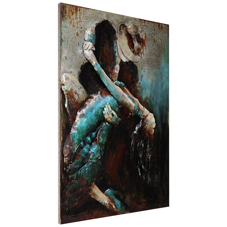 Image 4 Ballroom Dancers 48" High Mixed Media Dimensional Wall Art more views