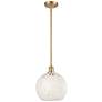 Ballston 10" Wide Satin Gold Stemmed Mini Pendant w/ White Mouchette S