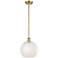 Ballston 10" Wide Satin Gold Stemmed Mini Pendant w/ White Mouchette S