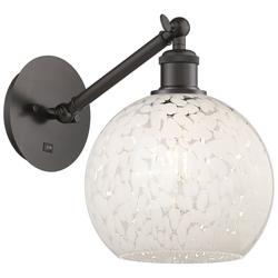 Ballston 10"H Oiled Bronze Vertically Adjustable Sconce w/ Mouchette S