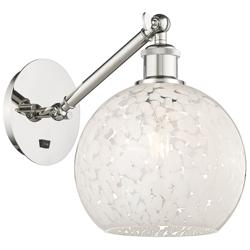 Ballston 10"H Polished Nickel Vertical Swing Sconce w/ Mouchette Shade