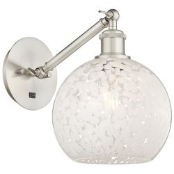 Ballston 10"H Satin Nickel Vertically Adjustable Sconce w/ Mouchette S