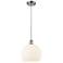Ballston 10"W Polished Chrome Corded Mini Pendant w/ White Venetian Sh