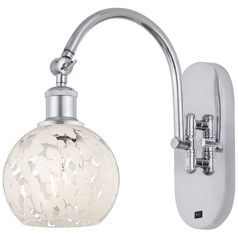 Image 1 Ballston 11.5"H Chrome Horizontally Adjustable Sconce w/ Mouchette Sha