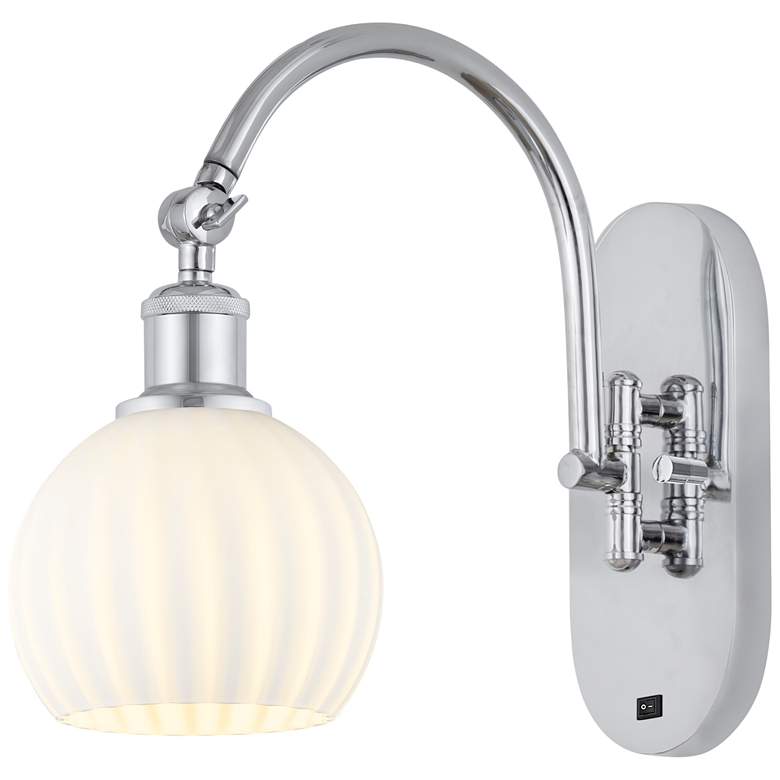 Image 1 Ballston 11.5"H Chrome Horizontally Adjustable Sconce w/ Venetian Shad