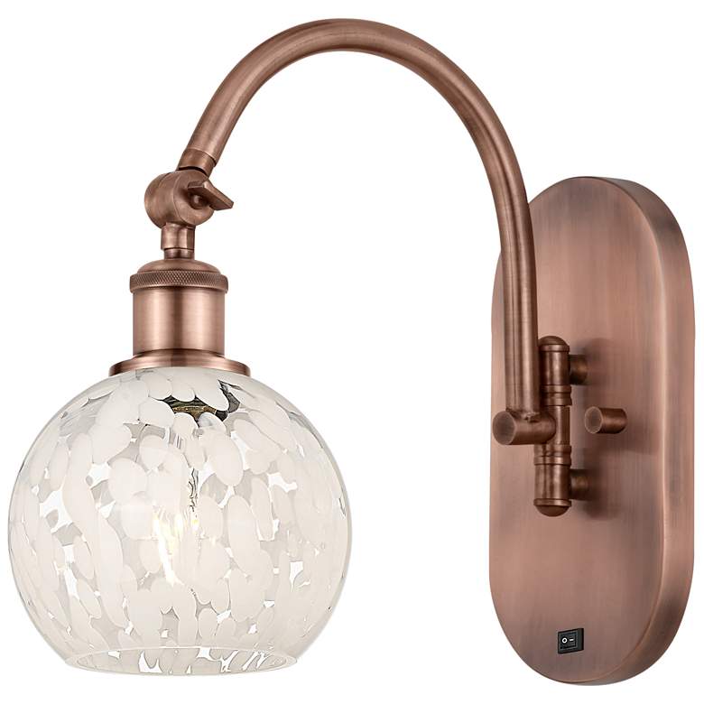 Image 1 Ballston 11.5"H Copper Horizontally Adjustable Sconce w/ Mouchette Sha
