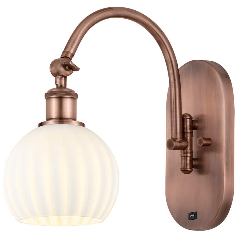 Image 1 Ballston 11.5"H Copper Horizontally Adjustable Sconce w/ Venetian Shad