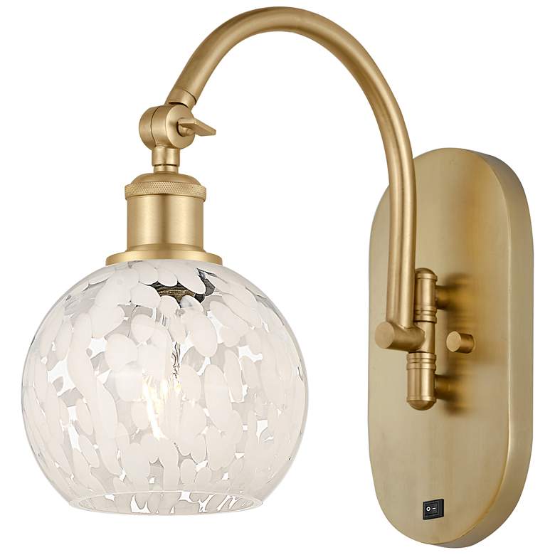 Image 1 Ballston 11.5"H Gold Horizontally Adjustable Sconce w/ Mouchette Shade
