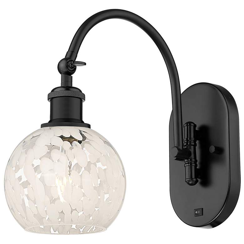 Image 1 Ballston 11.5"H Matte Black Horizontal Adjustable Sconce w/ Mouchette