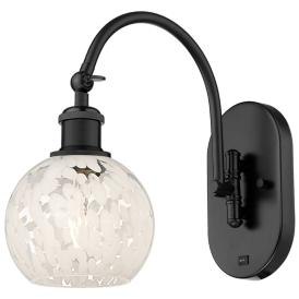 Ballston 11.5"H Matte Black Horizontal Adjustable Sconce w/ Mouchette Ballston 11.5"H Matte Black Horizontal Adjustable Sconce w/ Mouchette